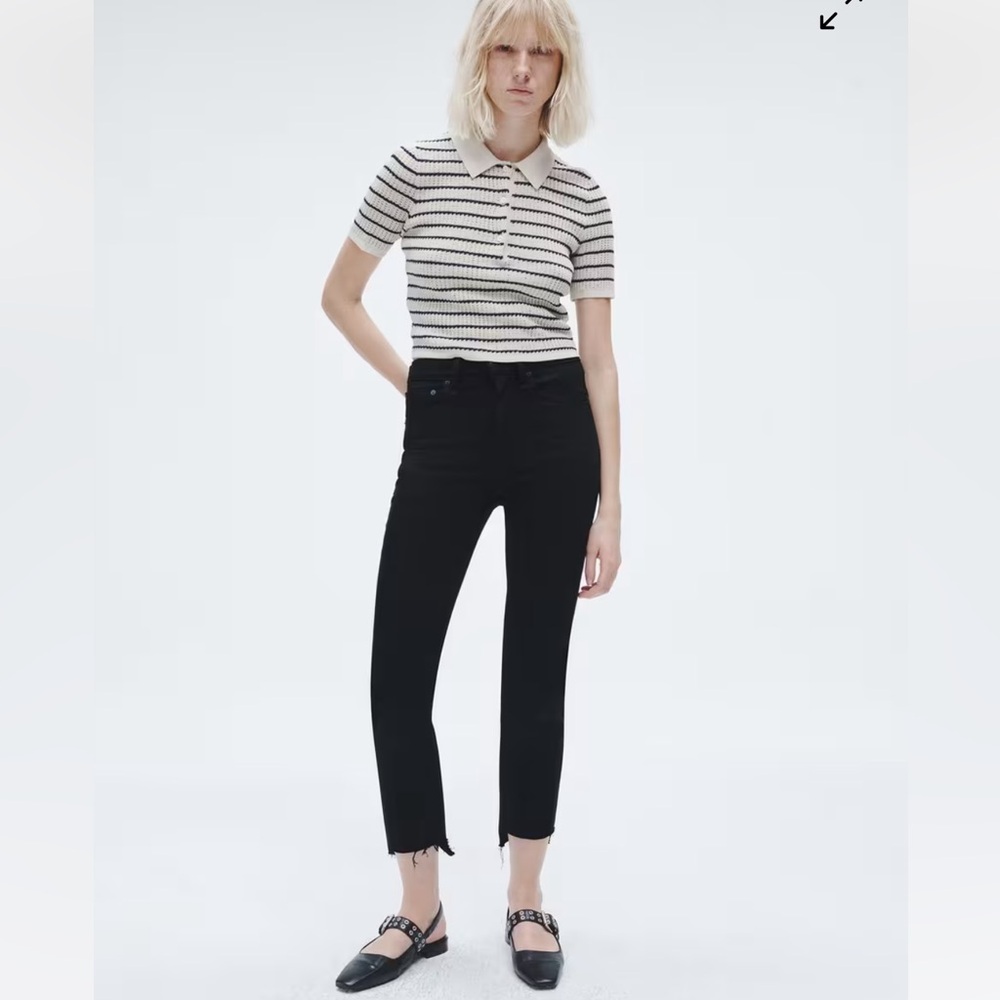 Rag & Bone Flexi Wren Black Ankle Jeans
